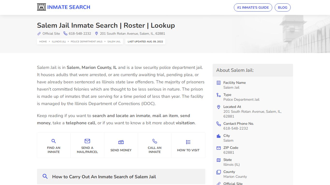 Salem Jail Inmate Search | Roster | Lookup